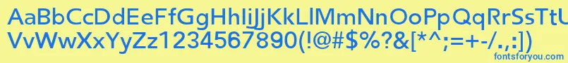 FredericRegular Font – Blue Fonts on Yellow Background