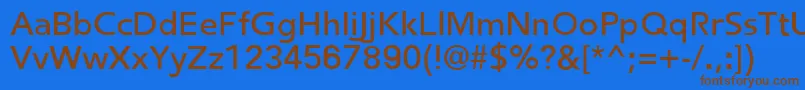 FredericRegular Font – Brown Fonts on Blue Background