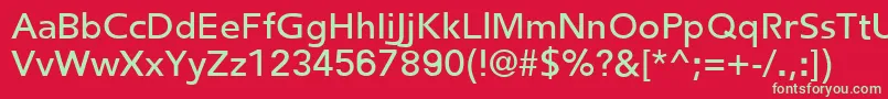 FredericRegular Font – Green Fonts on Red Background