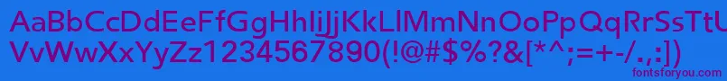 FredericRegular Font – Purple Fonts on Blue Background