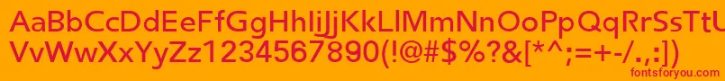 FredericRegular Font – Red Fonts on Orange Background