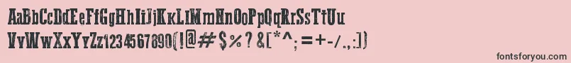 WesternBangBang-Schriftart – Schwarze Schriften auf rosa Hintergrund