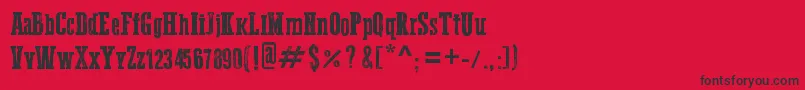 WesternBangBang Font – Black Fonts on Red Background