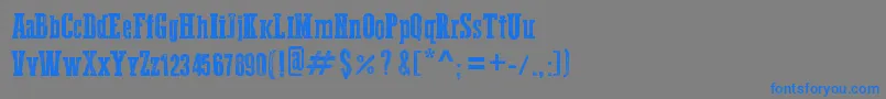 WesternBangBang-Schriftart – Blaue Schriften auf grauem Hintergrund