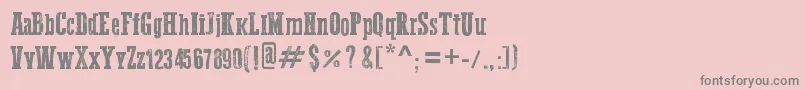 WesternBangBang Font – Gray Fonts on Pink Background