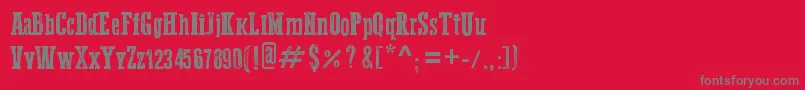 WesternBangBang Font – Gray Fonts on Red Background