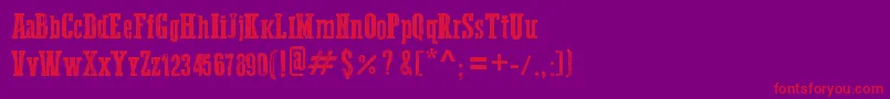 WesternBangBang Font – Red Fonts on Purple Background