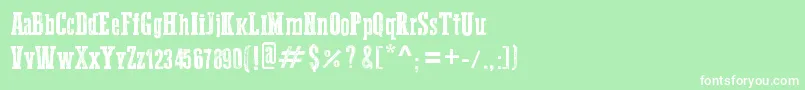 WesternBangBang Font – White Fonts on Green Background