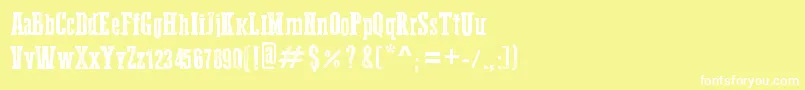 WesternBangBang Font – White Fonts on Yellow Background
