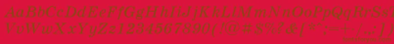 Schoolb6 Font – Brown Fonts on Red Background