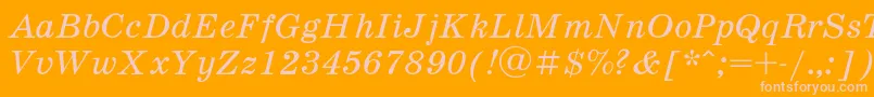 Schoolb6 Font – Pink Fonts on Orange Background