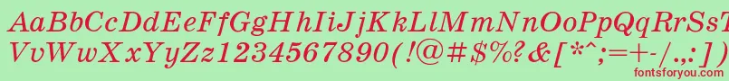 Schoolb6 Font – Red Fonts on Green Background