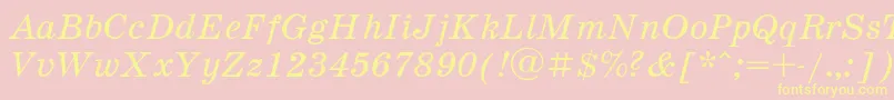 Schoolb6 Font – Yellow Fonts on Pink Background