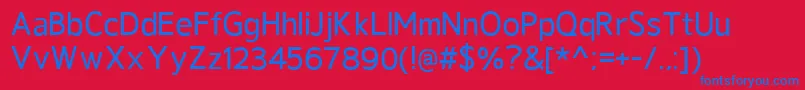 GeldersansDemibold Font – Blue Fonts on Red Background