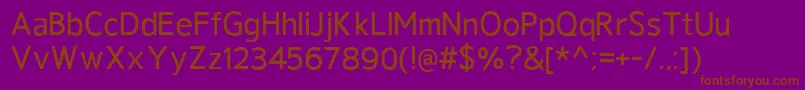 GeldersansDemibold-fontti – ruskeat fontit violetilla taustalla