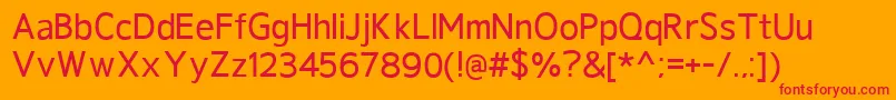GeldersansDemibold Font – Red Fonts on Orange Background