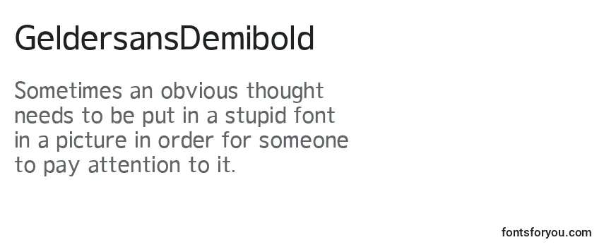 Review of the GeldersansDemibold Font