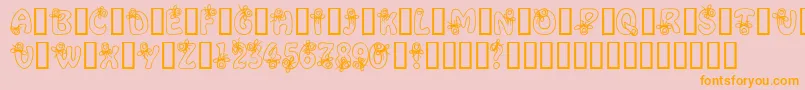 AlphaRemember Font – Orange Fonts on Pink Background