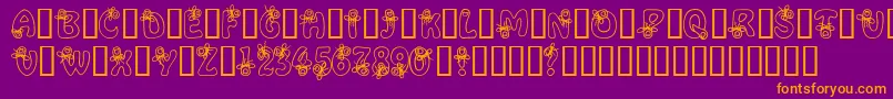 AlphaRemember Font – Orange Fonts on Purple Background