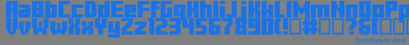 Minercraftory-Schriftart – Blaue Schriften auf grauem Hintergrund