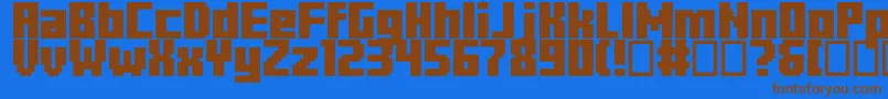 Шрифт Minercraftory – коричневые шрифты на синем фоне