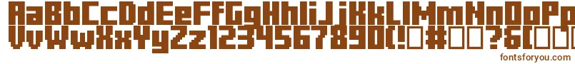 Minercraftory Font – Brown Fonts on White Background