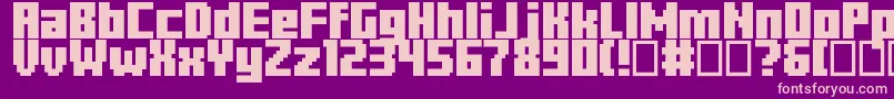 Police Minercraftory – polices roses sur fond violet