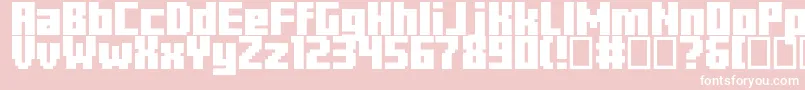 Minercraftory Font – White Fonts on Pink Background