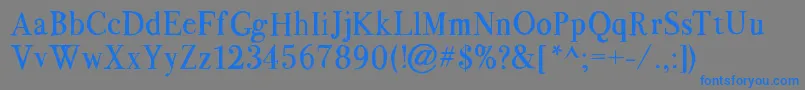 フォントBodoflo1.2FreeForPersonalUseOnly – 灰色の背景に青い文字