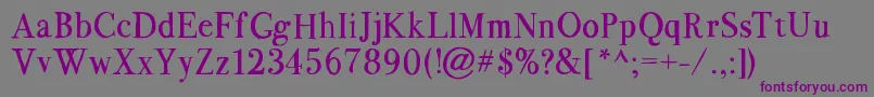 Шрифт Bodoflo1.2FreeForPersonalUseOnly – фиолетовые шрифты на сером фоне