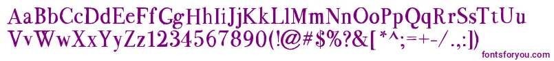 Шрифт Bodoflo1.2FreeForPersonalUseOnly – фиолетовые шрифты на белом фоне
