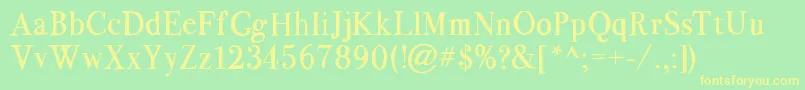 Bodoflo1.2FreeForPersonalUseOnly Font – Yellow Fonts on Green Background