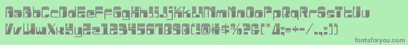 フォントDrosselmeyerhalf – 緑の背景に灰色の文字