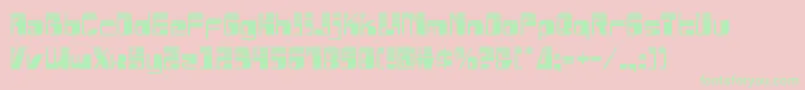 Drosselmeyerhalf Font – Green Fonts on Pink Background