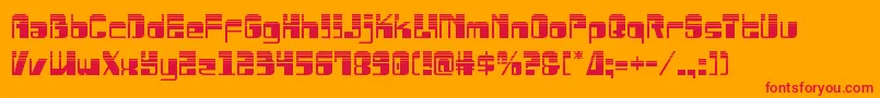 Drosselmeyerhalf Font – Red Fonts on Orange Background