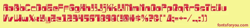 Drosselmeyerhalf Font – Red Fonts on Yellow Background