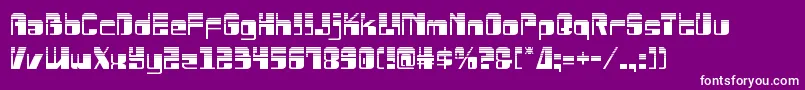 フォントDrosselmeyerhalf – 紫の背景に白い文字