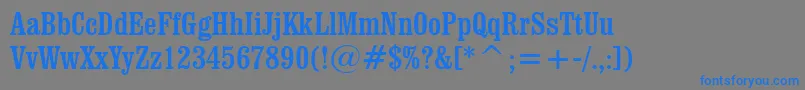 ClarendonCondensedBt Font – Blue Fonts on Gray Background