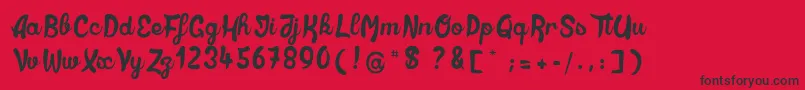 IndiansLives Font – Black Fonts on Red Background