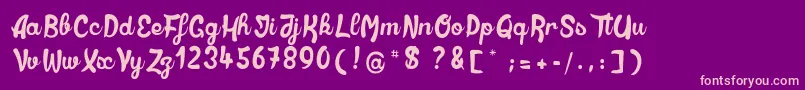 IndiansLives Font – Pink Fonts on Purple Background