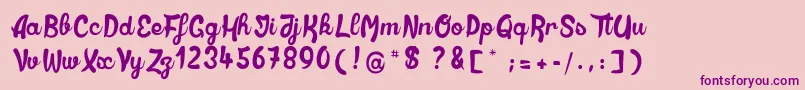 IndiansLives Font – Purple Fonts on Pink Background