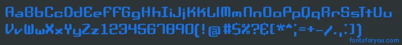 Czcionka Pixelnonsens – niebieskie czcionki na czarnym tle
