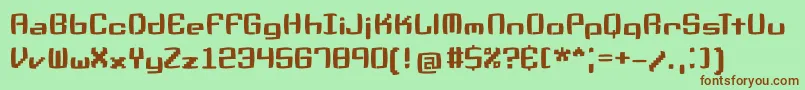 Pixelnonsens Font – Brown Fonts on Green Background