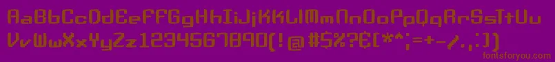 Pixelnonsens Font – Brown Fonts on Purple Background