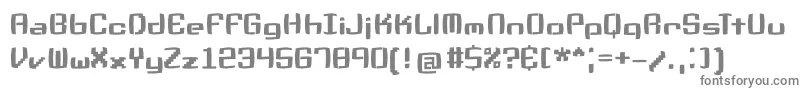 フォントPixelnonsens – 白い背景に灰色の文字