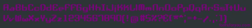Czcionka Pixelnonsens – fioletowe czcionki na czarnym tle