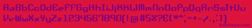 Pixelnonsens Font – Purple Fonts on Red Background