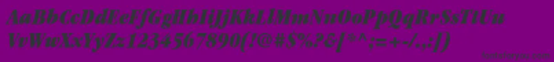 ItcGaramondLtUltraCondensedItalic Font – Black Fonts on Purple Background