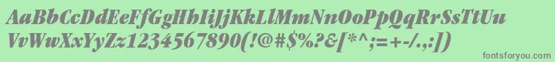 ItcGaramondLtUltraCondensedItalic Font – Gray Fonts on Green Background