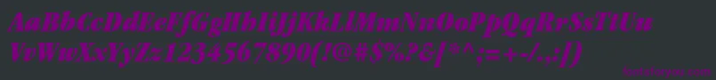 ItcGaramondLtUltraCondensedItalic Font – Purple Fonts on Black Background